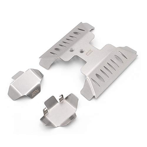 KYX Racing Stainless Steel Axle Protective Plate Frame Protector Chassis Guard Board Upgrades Accessories for RC Crawler Car Axial Capra Unlimited Trail Buggy UTB