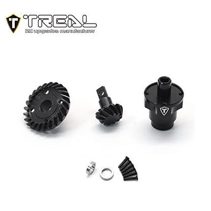 TREAL Harden Steel Axle Ring & Pinion Gears Set 12T/24T for FCX24 Smasher Power Wagon (Axle Gears with Spool Locker) - style: Axle Gears with Spool Locker