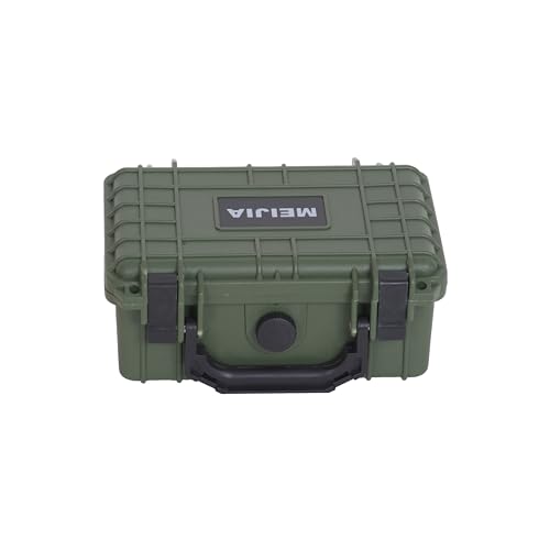 MEIJIA IP67 waterproof hard compact case,Customizable Fit Foam,8.12”x6.56”x 3.56”,Fit Use of Drones, Cameras,Equipments,lens (Green) - color: Green, size: 8.12 x 6.56 x 3.56 inches