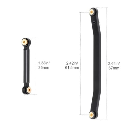 Hobbypark SCX24 Steering Links Aluminum Steering Linkage Set Steering Rod Tie High-Tightening Link for Axial SCX24 Upgrades