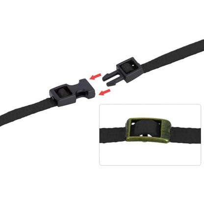 5 Pack RC Crawler Roof Rack Tie Down Straps with Buckles, 300mm, for 1/10 1/18 1/24 Scale Models Compatible with SCX24 TRX4M TRX4 TRX6 SCX10 (Black) - color: Black