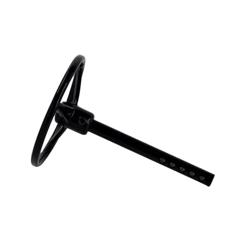 Aluminum Universal RC Steering Wheel for 1/10 Scale RC Crawler Car Axial SCX10 TRX4 D90 D110 Interior Accessories (Black) - color: Black