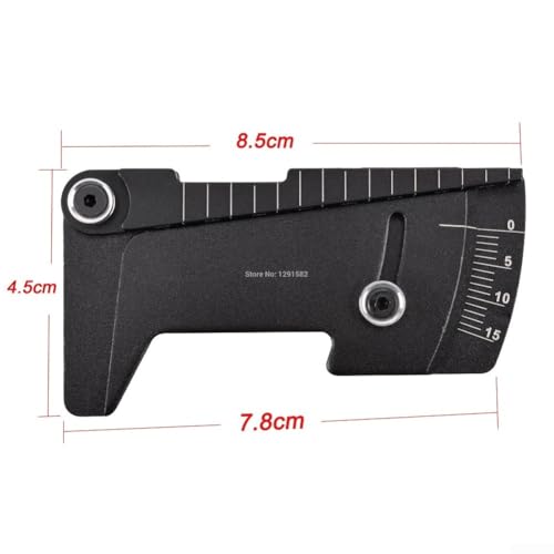 RC Car Camber Gauge Tool Adjustable Wheel Height Measurement Ruler Remote Control Car Alignment Tool 1/10 Scale Metal Track Setup Tool(Is black) - size: Is black