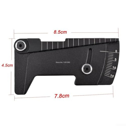 RC Car Camber Gauge Tool Adjustable Wheel Height Measurement Ruler Remote Control Car Alignment Tool 1/10 Scale Metal Track Setup Tool(Is black) - size: Is black