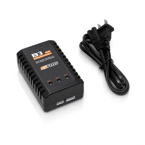 FMS Rc Car Charger B3 10w Compact Charger 7.4-11.1V LiPo Batteries with Adapter Wire 2S-3S RC Balance Charger Available for Charging Battery 1S 3.7V & 2S 7.4V & 3S 11.1V for rc Truck Crawler Airplane