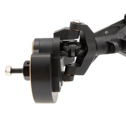 MEUS RACING Capra 1.9 Portal Axles Kit with Isokinetic 3-Section CVDs and Ackerman Steering Structure for Axial Capra 1.9 4X4 and DIY SCX10 SCX10 II Upgrades Parts (Standard-Black) - color: Standard-black