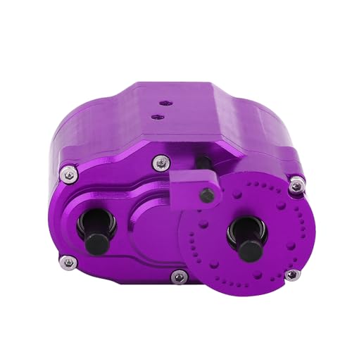2 Speeds Transfer Case Gearbox Dual Speed Transmission Box 46x53x32mm for Axial SCX10 RC4WD D90 1/10 RC Crawler Upgrade Parts (Purple) - color: Purple