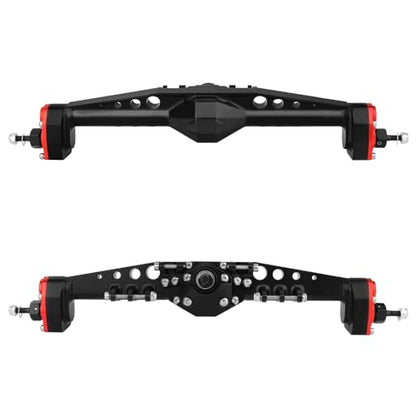 Full CNC Machined F9 Offset Portal Front Rear Axle with Adjustable Link Mount for 1/10 RC Crawler Capra Gmade R1 Rock Buggy LCG Cheater Rigs 1.9 UTB Shafty (red) - color: Red