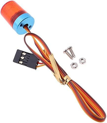 Ultra Bright LED Police Light Rotating Flash Alarming Strobe Lamp 5Modes for 1/8 1/10 1/14 RC Car Firefighting Ambulance Crawler Truck Lighting for CC01 D90 SCX10(9x15mm,Red) - color: 9x15mm,Red