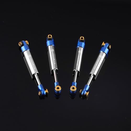 40mm Shock Adjustable Inner Spring Shock for SCX24 AX24, Blue Silver | CNC Aluminum Dampers, Multi Mode Adjustment, Low Friction Damping Shaft - color: Blue Silver