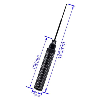Carbon Fiber Handle Tool with M7 High Speed Steel Screwdriver bit Set 1.27mm Hex Driver for 1/32 1/30 1/24 1/18 RC Car Premium Tool(Excellent wear Resistance)