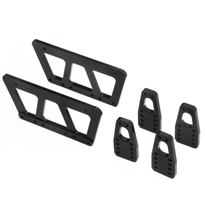 RC Replacement Parts For Axial For SCX10 1/10 Alloy Chassis Lift Plate Set RC Truck Models Car Upgrade Accessories Replacement Parts(Black) - color: Black