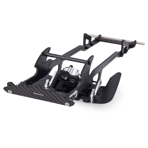 1/10 Performance Carbon LCG Chassis Kit with Gearbox & Shock Absorbers for RC Crawler SCX10 & Capra Upgrade Parts (Chassis Kit with Gearbox) - style: Chassis Kit with gearbox