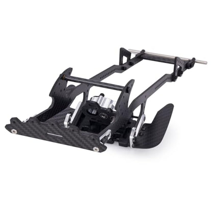 1/10 Performance Carbon LCG Chassis Kit with Gearbox & Shock Absorbers for RC Crawler SCX10 & Capra Upgrade Parts (Chassis Kit with Gearbox) - style: Chassis Kit with gearbox