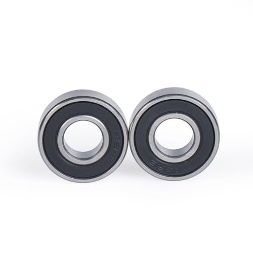 10 PCS R6-2RS Ball Bearings，3/8’’x 7/8’’x 9/32’’ Rubber Sealed Deep Groove Ball Bearings, Double Rubber Seal Bearings, Chromium Bearing Steel (R6-2RS) - size: R6-2RS