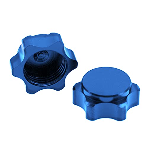 8Pcs Metal RC Wheel Hub Anti-Dust Cover 17mm Rim Hex Nut Compatible with Teamc HSP 1/8 HPI RC Car Truck (Blue) - color: Blue