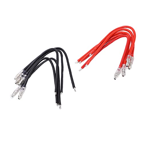 10pcs RC Motor Cable,4mm Banana Plugs Connector Extension Cable Wire 16AWG Silicone Wire for Scx10, for Gen8 RC Motor Model Car Accessories