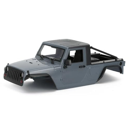 1/10 RC Pickup Body Shell Kit Unassembled - 313mm Wheelbase Wrangler Pickup Body,for RC Crawler Axial SCX10 SCX10 II 90046 DIY (Grey) - color: Grey
