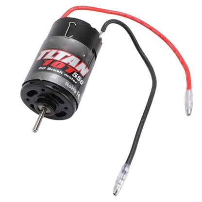 550 Brushed Motor 10T for SCX10 | High Speed RC Crawler Motor with Heatsink Fan, for Offroad RC Car, Durable Replace Part