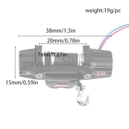 1/18 Metal Winch for 1/18 TRX4M 1/24 RC Tracked Axial SCX24 FMS FCX24 - Body Bumper Modification