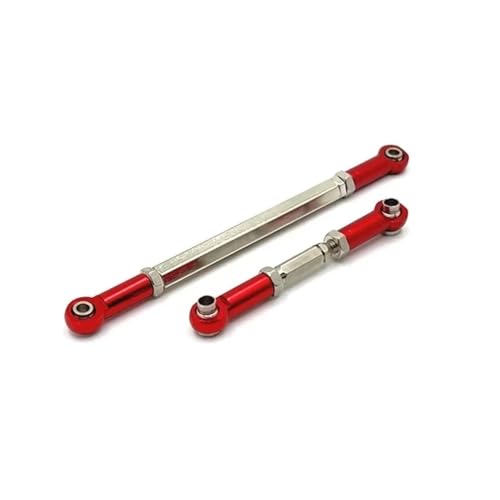 RC Models Components for Mn78 for Mn82 for Mn168 1/12 Metal Steering Rod Link Tie RC Car Upgrades Parts Modified Replacement Accessories - color: Red