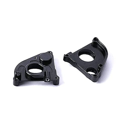 Aluminum Transmission Case Cover Gearbox Housing for Axial SCX24 1/24 RC Crawler Car Upgrades (Black)