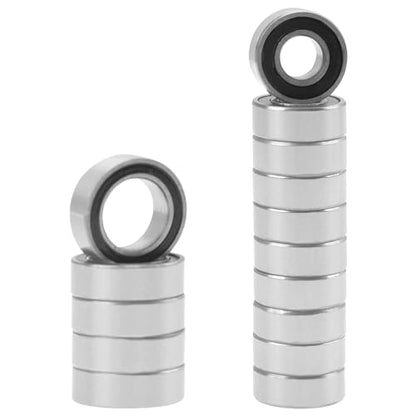 15Pcs ShareGoo RC Rubber Sealed Ball Bearings Kit 5x8x2.5mm 5x11x4mm Compatible with Tamiya Grasshopper Lunchbox Hornet 1/10 RC Car Upgrade Parts