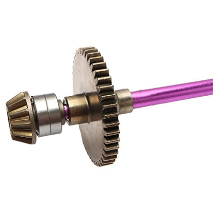 Metal Differential & Main Drive Shaft Upgraded Set Replacement Spare Parts Accessories Compatible with WLtoys 1/12 Scale 124016 124017 124018 124019 RC Car Upgrade Parts (Purple) - color: 1:12 Upgraded Set