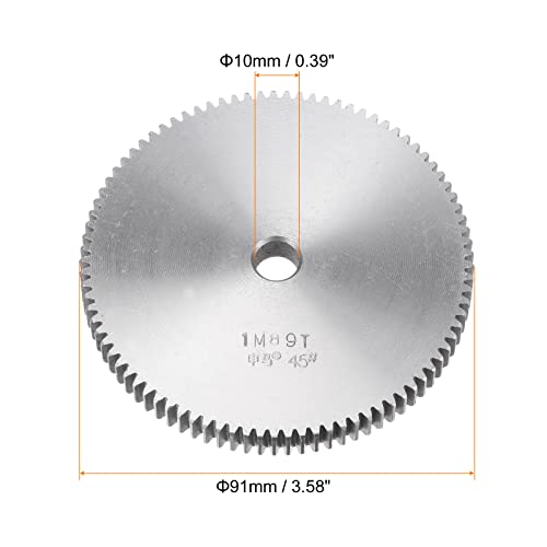 HARFINGTON Straight Spur Gear 10mm Bore 89T Mod-1 Hardened 45# Steel Spur Diff Differential Motor Gear RC Car Replacement Parts - style: 89T