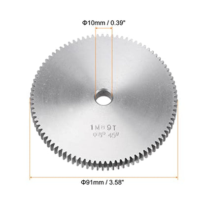 HARFINGTON Straight Spur Gear 10mm Bore 89T Mod-1 Hardened 45# Steel Spur Diff Differential Motor Gear RC Car Replacement Parts - style: 89T