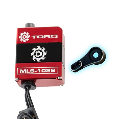 TORQ MLS-1022 High Torque Micro Servo 5.0V - 8.4V with CNC Servo Mounts & Arms - Remote Control Car, RC Car, RC Crawler Axial SCX24 Electronics Upgrades RC Servos (HELIDIRECT), Mini, Red / Black - color: Scx24 Servo - Red