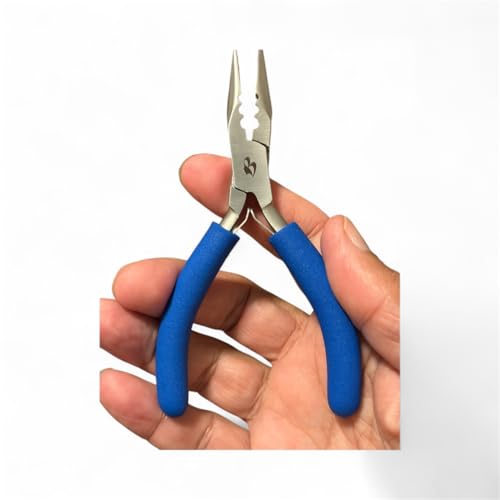 Hair Extension Fusion Pliers 5 Inch 3 Hole 4mm 3mm 2mm Micro Nano Ring Bead Closer & Remover Tool Non Slip Handle Professional Salon Use MIRACLE - size: 5 inch