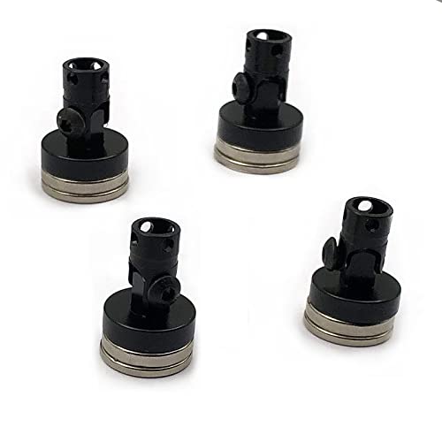 FainWan 4PCS RC Magnetic Body Post,Alloy Magnetic Stealth Invisible Body Shell Mount Column Compatible with H-S-P Red-cat Hi-Moto Tra-xxas SCX10 4WD 1/10 RC Car (Black)
