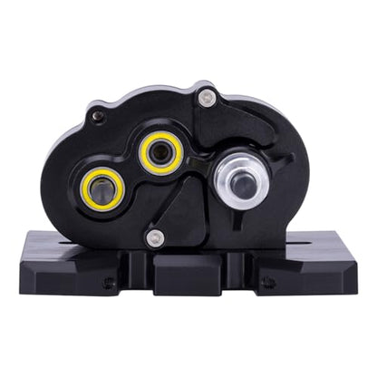 Aluminum Lightweight Gearbox OD-3 Overdrive Transmission for 1/10 RC Crawler Car Axial SCX10 II VS4-10 LCG Chassis Straight Axle (Black) - color: Black