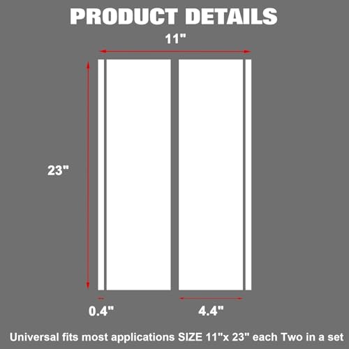 x xotic tech Fender Stripes Hash Marks KK Vinyl Decal Universal for Car Truck Sticker Racing Stripe 11"x23" (White) - color: White