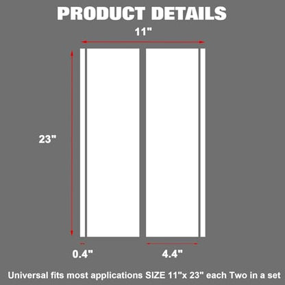 x xotic tech Fender Stripes Hash Marks KK Vinyl Decal Universal for Car Truck Sticker Racing Stripe 11"x23" (White) - color: White