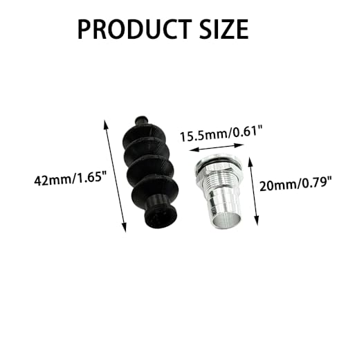 2PCS RC Boat Pushrod Waterproof Rubber Bellow Radio Box Seals Pushrod Linkage Tie Rod Seals with Aluminium Mount Base for RC Boat DIY Model Ship Building Parts (Style 3) - style: Style 3
