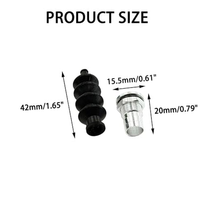 2PCS RC Boat Pushrod Waterproof Rubber Bellow Radio Box Seals Pushrod Linkage Tie Rod Seals with Aluminium Mount Base for RC Boat DIY Model Ship Building Parts (Style 3) - style: Style 3