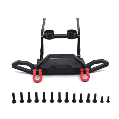Compatible with MJX for Hyper Go H12Y H12Y+ 1/12 RC Crawler Car Upgrade Accessories Spare Parts Metal Front Bumper Rc Car Bumper(Black) - color: Black