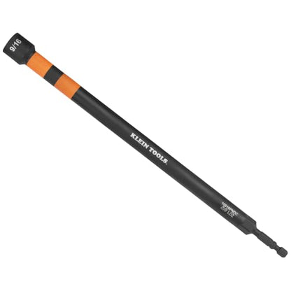 Klein Tools 10916PNDC 9/16-Inch Power Nut Driver, Magnetic Color-Coded Power Nut Driver, Impact-Rated with 10-Inch Extended Reach - size: 9/16" 10-Inch Extended