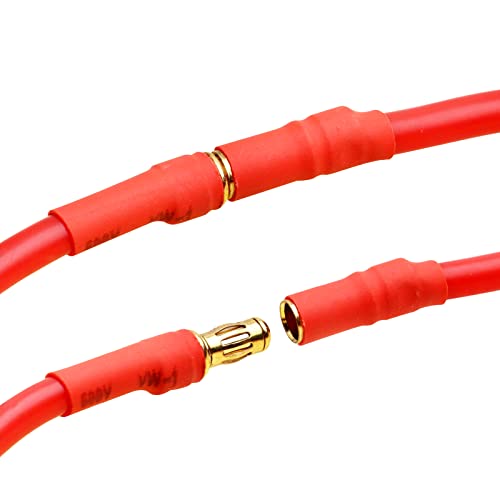Hobbypark 3.5mm Bullet Connectors Banana Plug Extension Lead Male Female for Brushless Motor ESC (3-Pack)