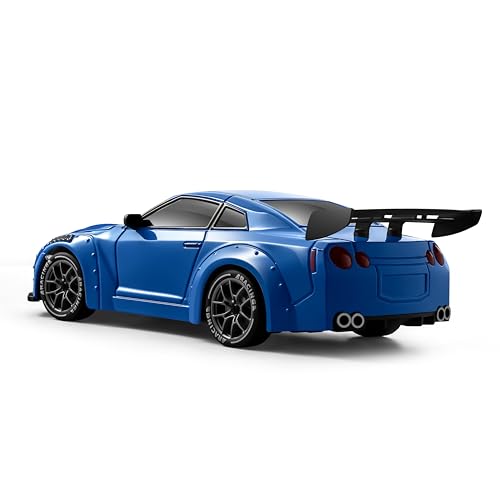 RC Drift Car Pro Upgraded with Gyro, 1:24 Full Proportional Remote Control Car, 25KM/H 4WD High Speed RC Cars with Lights, Extra Racing Tires, Vehicle for Adults Kids Boys Girls, Blue - color: Blue
