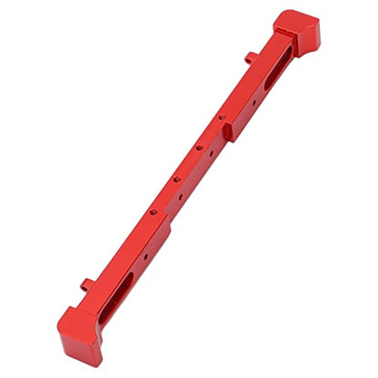1/10 Scale RC Car Front Bumper Aluminum Alloy Anti Collision Bar with Winch Mount for SCX10 90046 90047 103007 RC Crawler Accessories (Red)