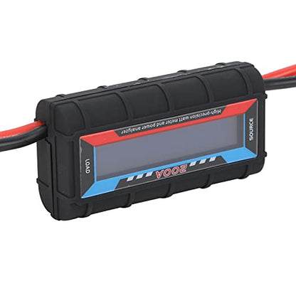 200a Rc Watt Meter, Power Analyzer Digital Battery Analyser Power Meter Monitor with Digital Lcd Screen for Rc, Battery, Solar, Wind Power - High Precision Voltage(V) Current(A) Power(W) Measurement