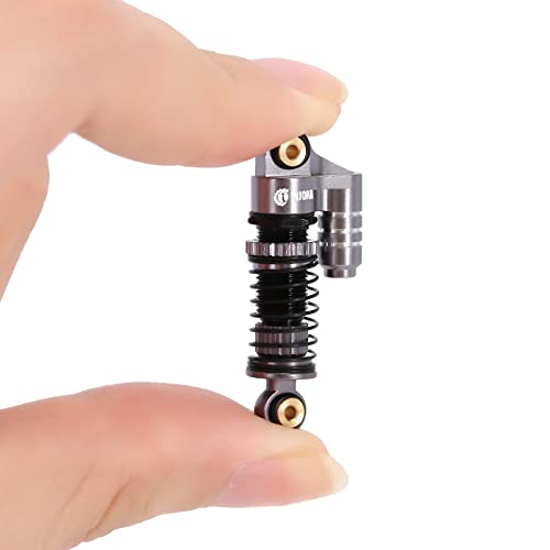 INJORA 39mm Shocks- Aluminum Threaded Adjustable Oil Filled Damper for SCX24 Gladiator C10 JLU Deadbolt B17 Axial 1/24 RC Crawler Car Upgrade Parts(Grey) - color: Grey
