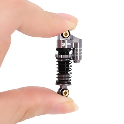 INJORA 39mm Shocks- Aluminum Threaded Adjustable Oil Filled Damper for SCX24 Gladiator C10 JLU Deadbolt B17 Axial 1/24 RC Crawler Car Upgrade Parts(Grey) - color: Grey