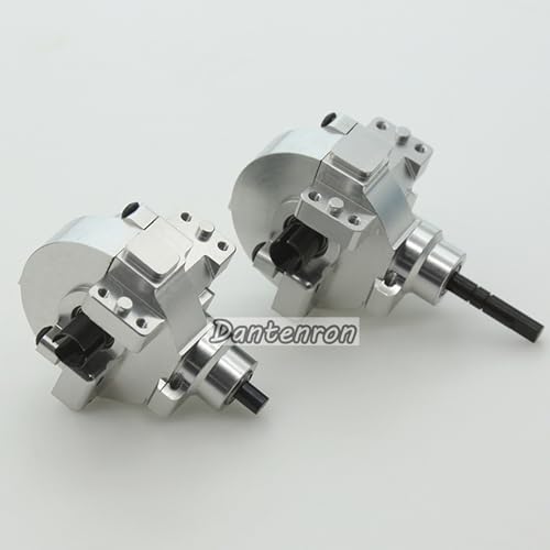 1/10 RC Electric Car Front Drive Diff Gear Box Assembly Set Upgraded Parts Compatible with 1:10 Car HSP Redcat Himoto Volcano EPX 94106 94107 94108 94111 94123 (Silvery) - color: Silvery