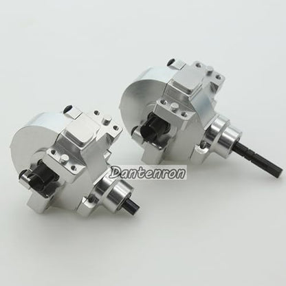 1/10 RC Electric Car Front Drive Diff Gear Box Assembly Set Upgraded Parts Compatible with 1:10 Car HSP Redcat Himoto Volcano EPX 94106 94107 94108 94111 94123 (Silvery) - color: Silvery