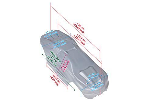 SummitLink Compatible Custom Body Flag Strip Style Replacement for 1/10 Scale RC Car or Truck (Truck not Included) ER-ST-01