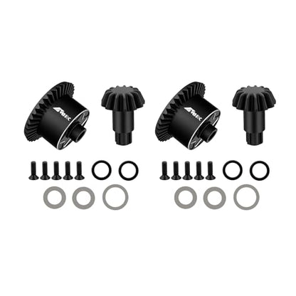 2PCS Diff Differential Case Cover 37t & 13t Gear Compatible with Arrma 1/10 Senton Big Rock Granite 3S BLX Diff Cover Outcast Kraton 4S 1/8 Typhon 3S Mojave Infraction Series Upgrades Part Black - color: Black
